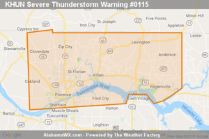 Severe Thunderstorm Warning Issued For Parts Of Colbert And Lauderdale Counties Until 11:45PM