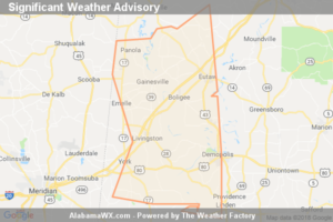 Significant Weather Advisory For Northwestern Marengo, Greene And Sumter Counties Until 7:30 AM CDT