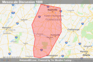 SPC Mesoscale Discussion: Severe Potential… Watch Unlikely