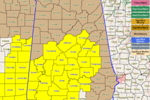 Tornado Watch Extended Northward to Include Jefferson, St. Clair, & Tuscaloosa Counties