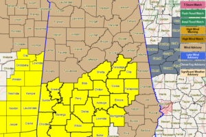 Tornado Watch Issued For Parts Of Central Alabama Until 5:00 PM This Evening