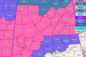 Winter Storm Warning Canceled For North Alabama, Continues For Central Alabama
