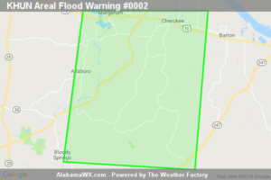 Areal Flood Warning Extended For Parts Of Colbert County Until 5:30PM