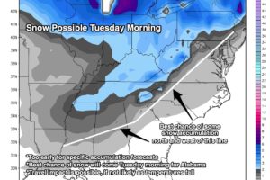 An Updated Look At The Snow Potential Tuesday