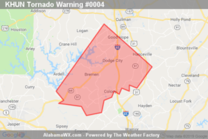 A Tornado Warning Remains In Effect Until 8:00 PM CST For Southern Cullman County