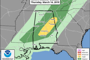 Threat Of Severe Storms Continues For At Least The Next Few Hours