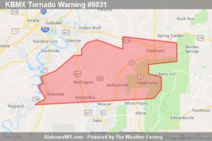 The Tornado Warning For Northeastern Calhoun County Is Cancelled