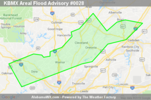 Areal Flood Advisory Issued For Parts Of Blount, Etowah, Jefferson, And Walker Counties Until 8:00PM