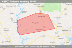 A Tornado Warning Remains In Effect Until 8:30 PM CDT For Northeastern Coosa County