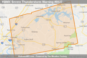 A Severe Thunderstorm Warning Remains In Effect Until 7:15 PM CDT For Northeastern Calhoun And Southeastern Cherokee Counties