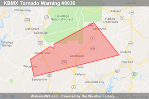 A Tornado Warning Remains In Effect Until 9:00 PM CDT For Northwestern Tallapoosa, Northeastern Coosa And Southwestern Clay Counties