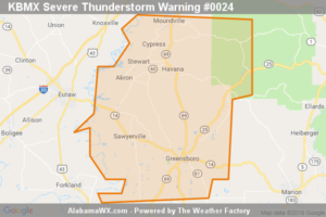 A Severe Thunderstorm Warning Remains In Effect Until 6:15 PM CDT For East Central Hale County