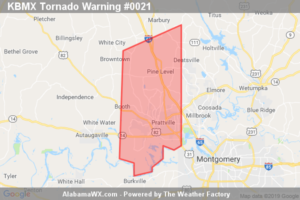 The Tornado Warning For Eastern Autauga County Is Cancelled