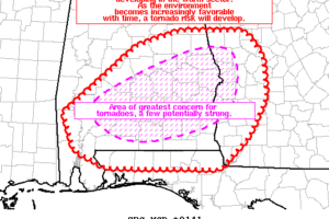 Tornado Watch Coming Soon To The Southern Parts Of Central Alabama