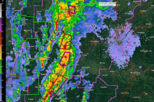 Things Are Going Downhill Quickly Over Eastern Mississippi, About to Move into Western Alabama