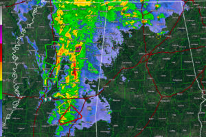 Tornadic Storms in Eastern Mississippi will Impact West Alabama