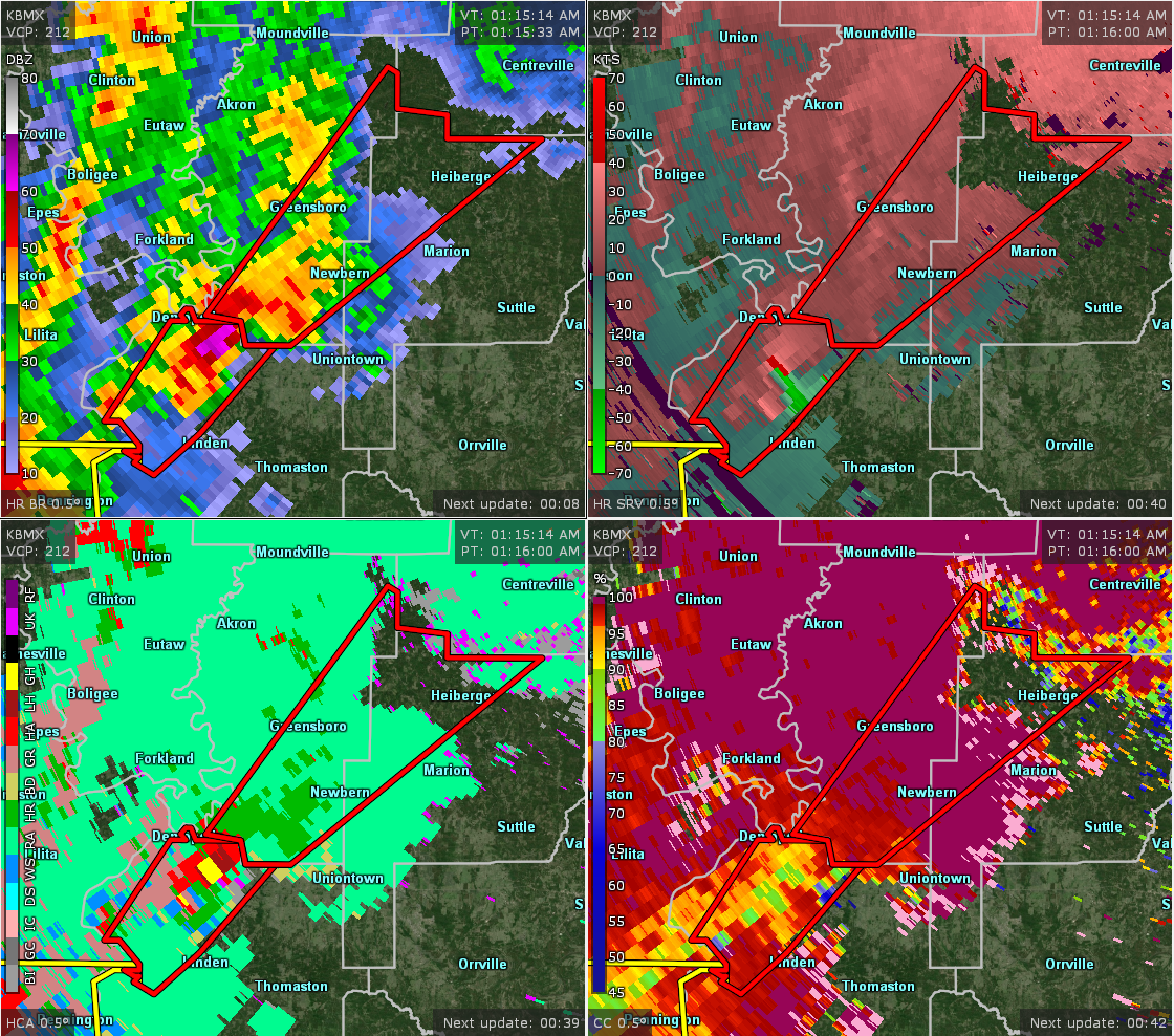 A Tornado Warning Remains In Effect Until 215 AM CDT For Northwestern