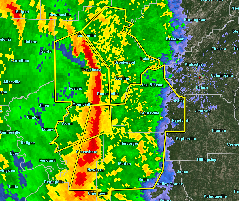 The Severe Thunderstorm Warning For Northeastern Perry And Eastern Bibb