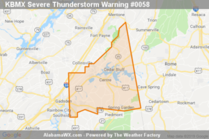 A Severe Thunderstorm Warning Remains In Effect Until 7:15 AM CDT For Cherokee County