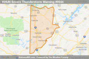 The Severe Thunderstorm Warning For Northeastern Cullman And Southeastern Morgan Counties Will Expire At 4:15 AM CDT