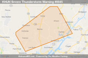 The Severe Thunderstorm Warning For North Central Jackson County Will Expire At 5:15 AM CDT