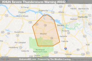 A Severe Thunderstorm Warning Remains In Effect Until 3:00 AM CDT For Western Morgan And Lawrence Counties