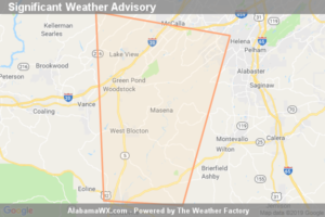 Significant Weather Advisory For East Central Tuscaloosa, West Central Shelby, Central Bibb And Southwestern Jefferson Counties Until 6:45 PM CDT