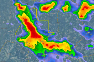 Radar Check at 7 a.m.:  Severe Thunderstorm Warning for Parts of Pike County