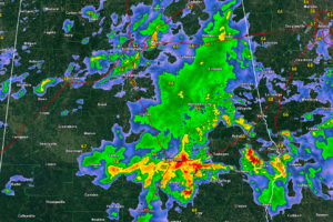 8:05 a.m.:  Heavy Thunderstorms From Selma to Montgomery and Society Hill Moving Toward Auburn