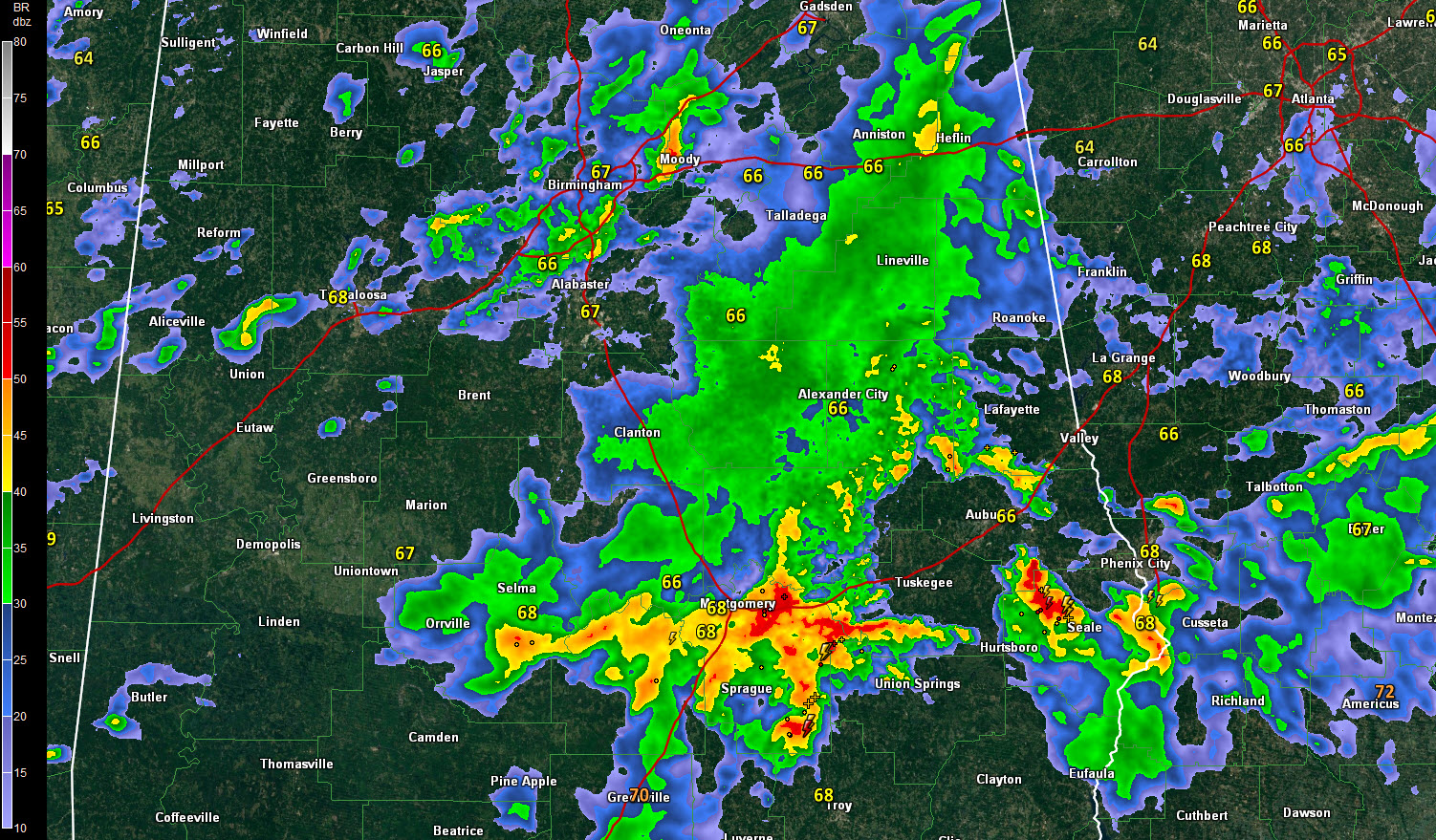 8 05 a m heavy thunderstorms from selma to montgomery and society