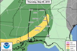 Slight Risk Locations Reduced, Storms Winding Down West Of I-59