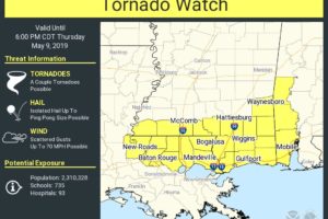 Tornado Watch Issued To Our South & Southwest