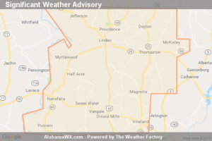 A Line Of Strong Thunderstorms Will Affect Marengo County