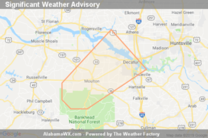 Significant Weather Advisory For Southwestern Limestone,  Northwestern Morgan And Lawrence Counties Until Noon CDT