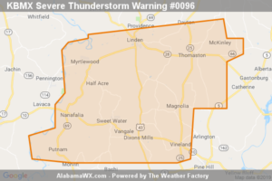 A Severe Thunderstorm Warning Remains In Effect Until 11:00 AM CDT For Southeastern Marengo County