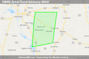 Areal Flood Advisory Issued For Parts Of Pickens County Until 1:15AM