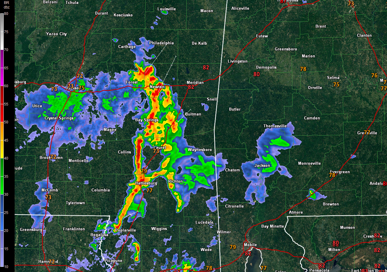 Storms Over Eastern Mississippi May Affect Parts of West Alabama ...