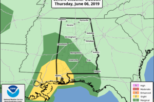 A Marginal Risk For Severe Storms Throughout The Rest Of The Day