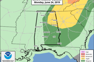 Strong Storms Forming Over East Alabama; Drier Tomorrow