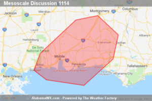 SPC Mesoscale Discussion: Severe Potential… Watch Unlikely