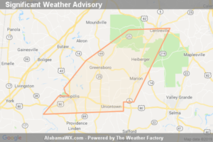 Significant Weather Advisory For Northern Marengo, Northwestern Perry, Southeastern Greene, Southern Hale And Southwestern Bibb Counties Until 7:15 PM CDT