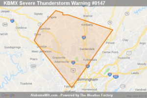 CANCELLED: Severe Thunderstorm Warning Issued For Parts Of Jefferson And Walker Counties Until 5:30PM