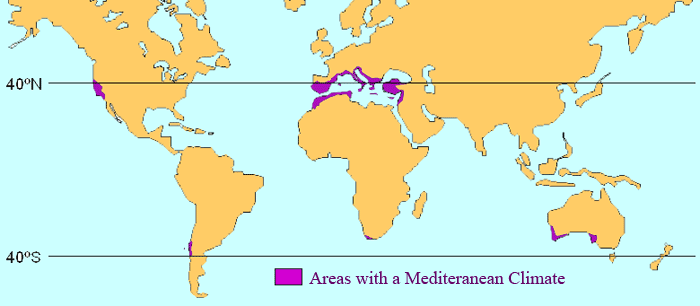 Mediterranean Climate Zone Map What Makes The Sacramento Area A Mediterranean Climate? | The Alabama  Weather Blog - Mobile