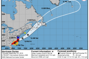 Post-tropical Dorian Moves Over The Cold Waters Of The
Labrador Sea And Becomes Fully Extratropical