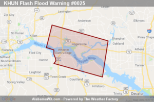 The Flash Flood Warning For Southeastern Lauderdale, West Central Limestone And Northeastern Lawrence Counties Is Cancelled