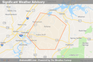 Significant Weather Advisory For North Central Calhoun, Eastern Etowah And Southwestern Cherokee Counties Until 1:45 PM CDT