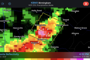 Severe Thunderstorm Warning for Parts of Blount County until 5:15 pm