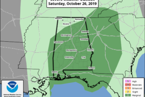 SPC Now Has Marginal Risk Up For Nearly All Of Central Alabama On Saturday