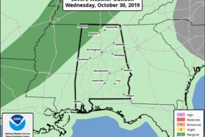 Rain For South Alabama Today; Statewide Tomorrow/Thursday