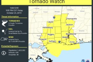 New Tornado Watch For Southwest Alabama Until 9:00 PM Tonight